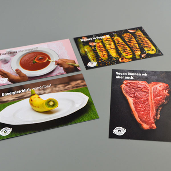 Aktion-Postkarte für ein Catering Unternehmen