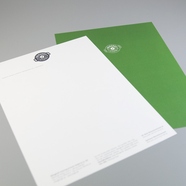 Gestaltung von Briefpapier für einen Catering-Service