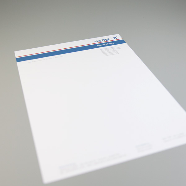 Gestaltung von Briefpapier für ein Bauunternehmen