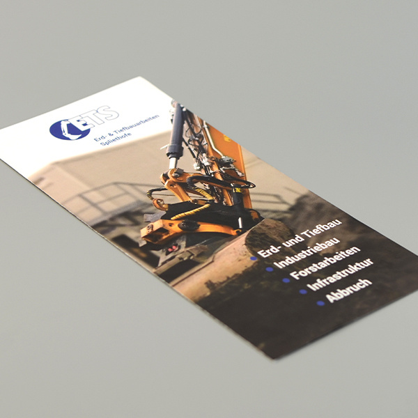 Flyerdesign für einen Erd- und Tiefbaudienstleister