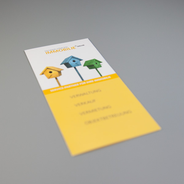Gestaltung eines Flyers für eine Immobilienagentur