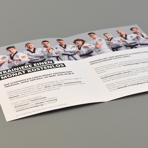 Entwicklung eines Flyers für einen Sportverein
