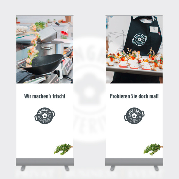Design von Roll-ups für einen Catering-Service