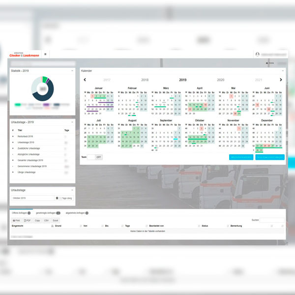 Softwareentwicklung zum Management einer Spedition