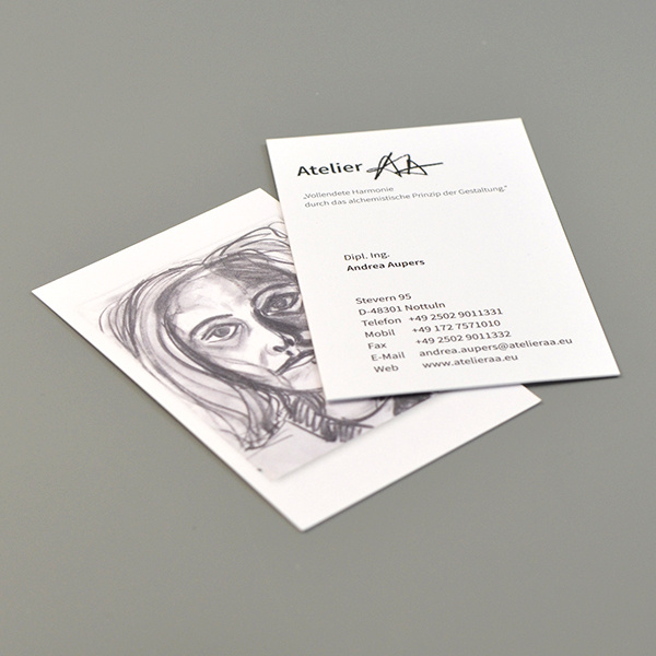 Visitenkartenentwicklung für ein Atelier