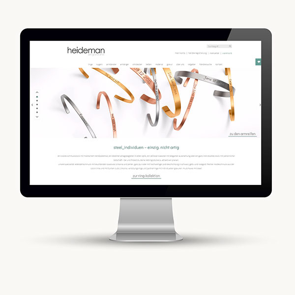 Entwicklung eines Webshops für einen Schmuckdesigner
