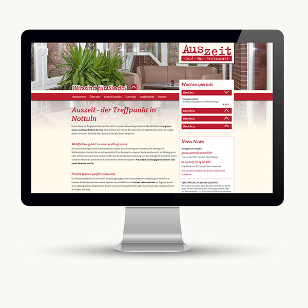 Websiteentwicklung für ein Café Restaurant