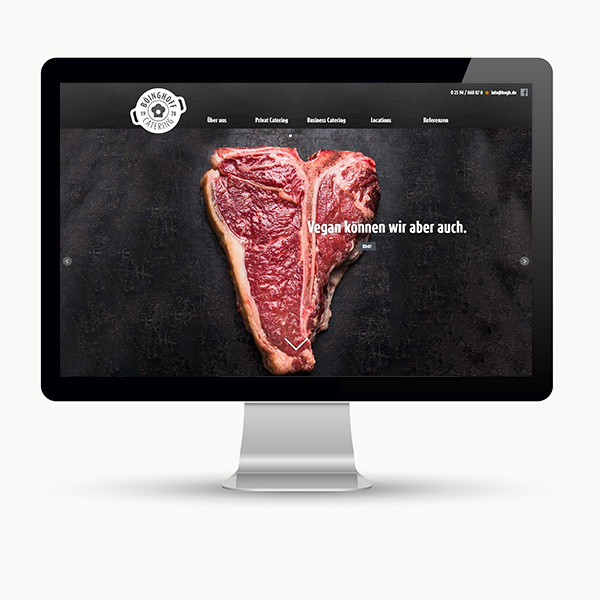 Website für ein Catering Unternehmen