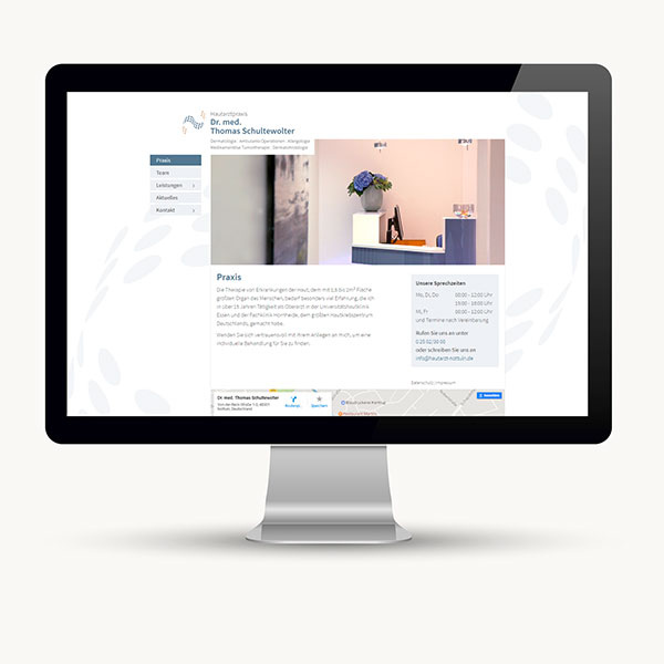 Entwicklung einer Website für einen Arzt