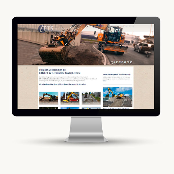 Websiteentwicklung für einen Erd- und Tiefbaudienstleister