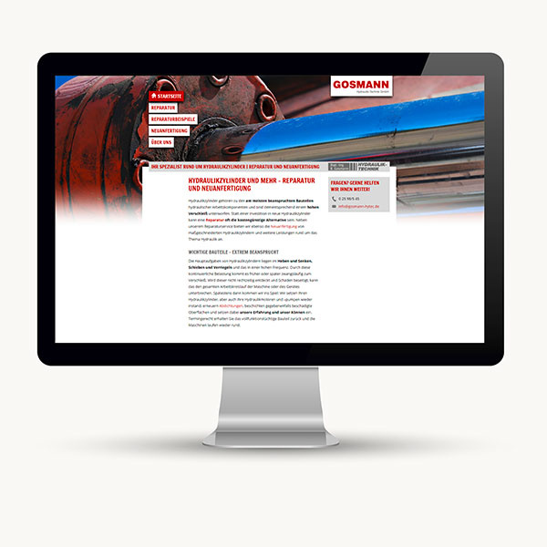 Entwicklung einer Website für einen Hydrauliktechniker