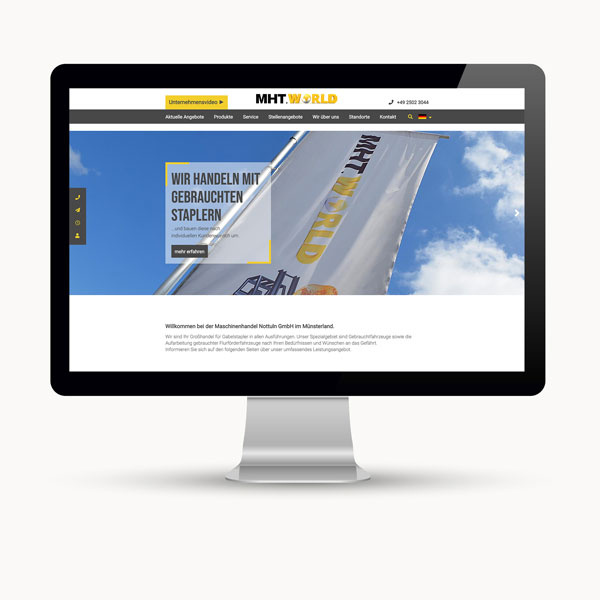 Webentwicklung für einen Maschinenhandel
