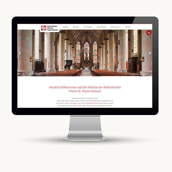 Entwicklung einer Website für eine Pfarrgemeinde
