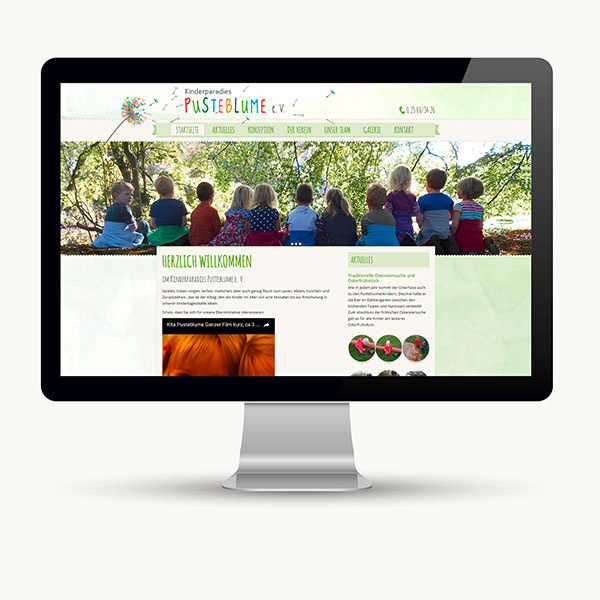 Websiteerstellung für Pusteblume e. V.