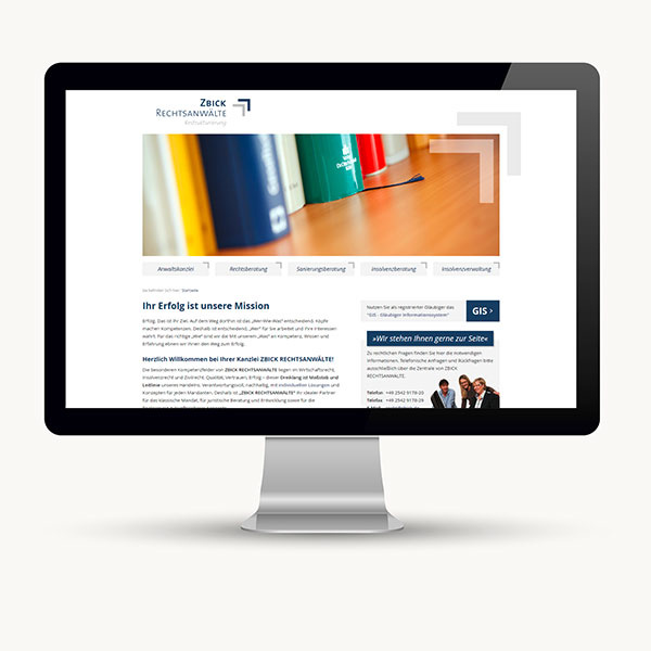 Websiteerstellung für eine Rechtsanwaltskanzlei